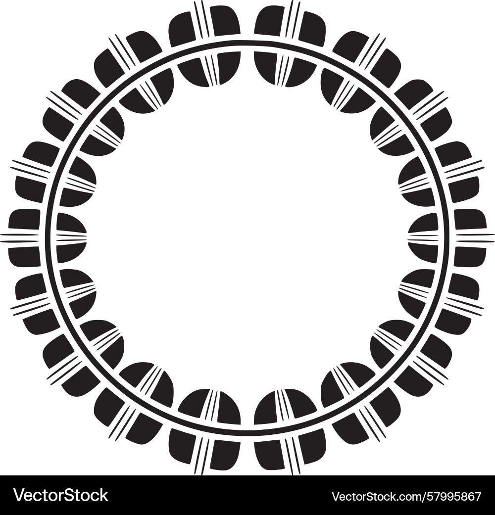 Symmetrical Circle Frame Pattern Vector Image