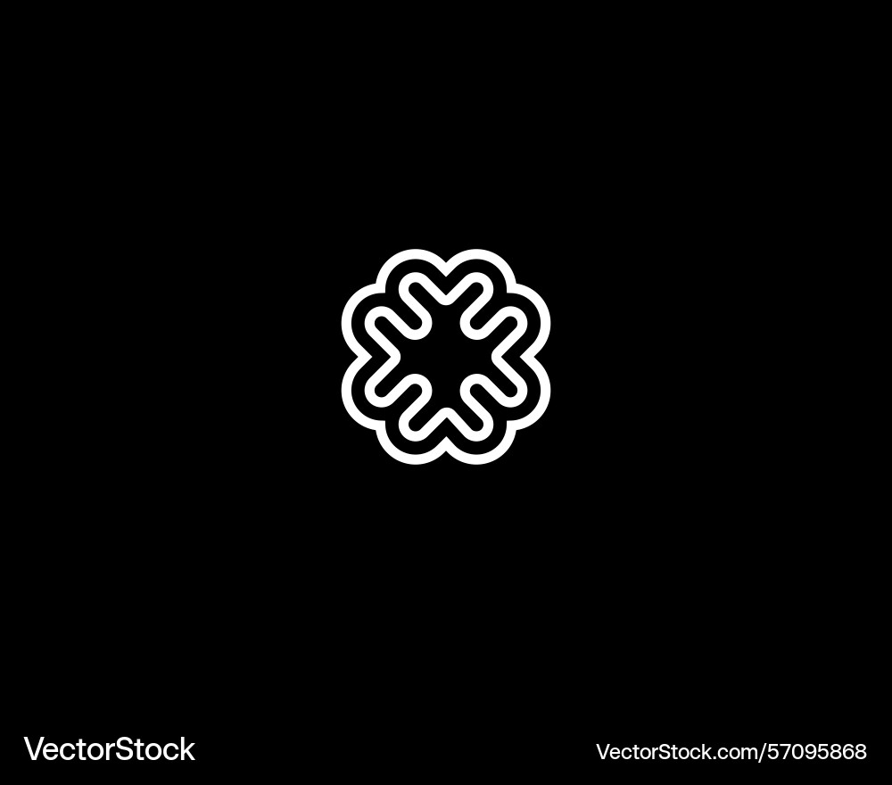 Abstract brain logotype minimalistic design vector image