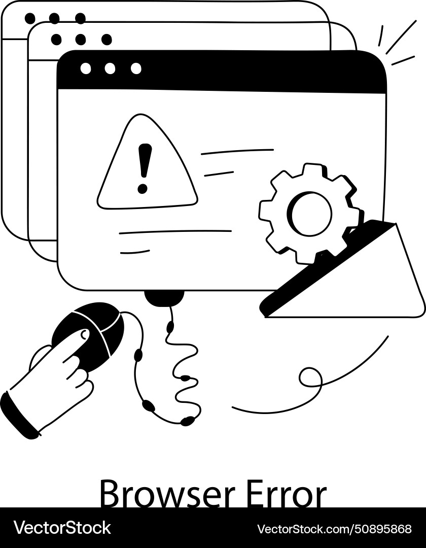 Browser error Vector Image