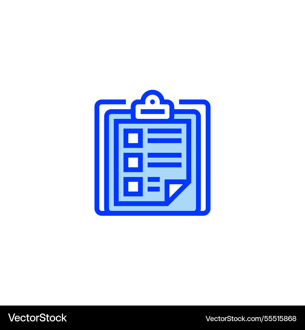 Clipboard with document icon linear style sign Clipboard with document icon linear style sign vector image