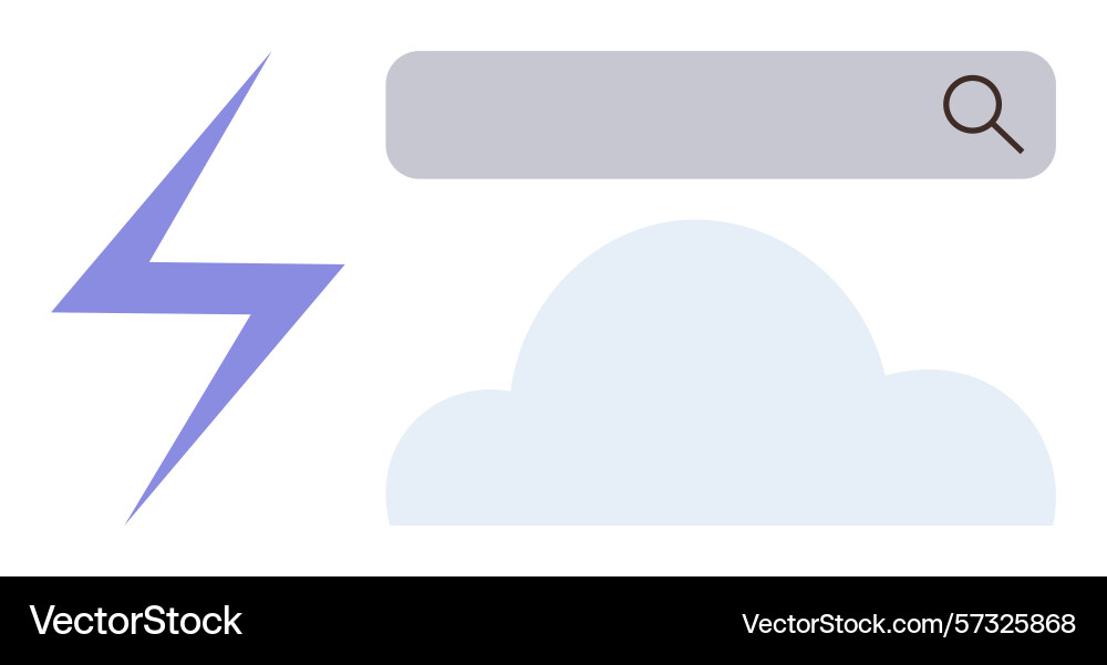 Cloud computing and quick data search concept Cloud computing and quick data search concept vector image