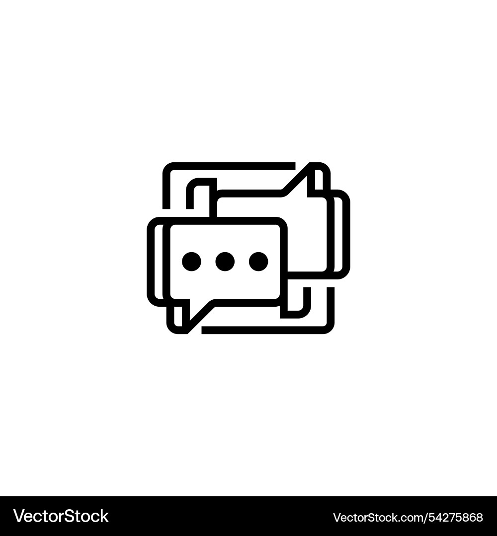 Message line icon linear style sign for mobile vector image