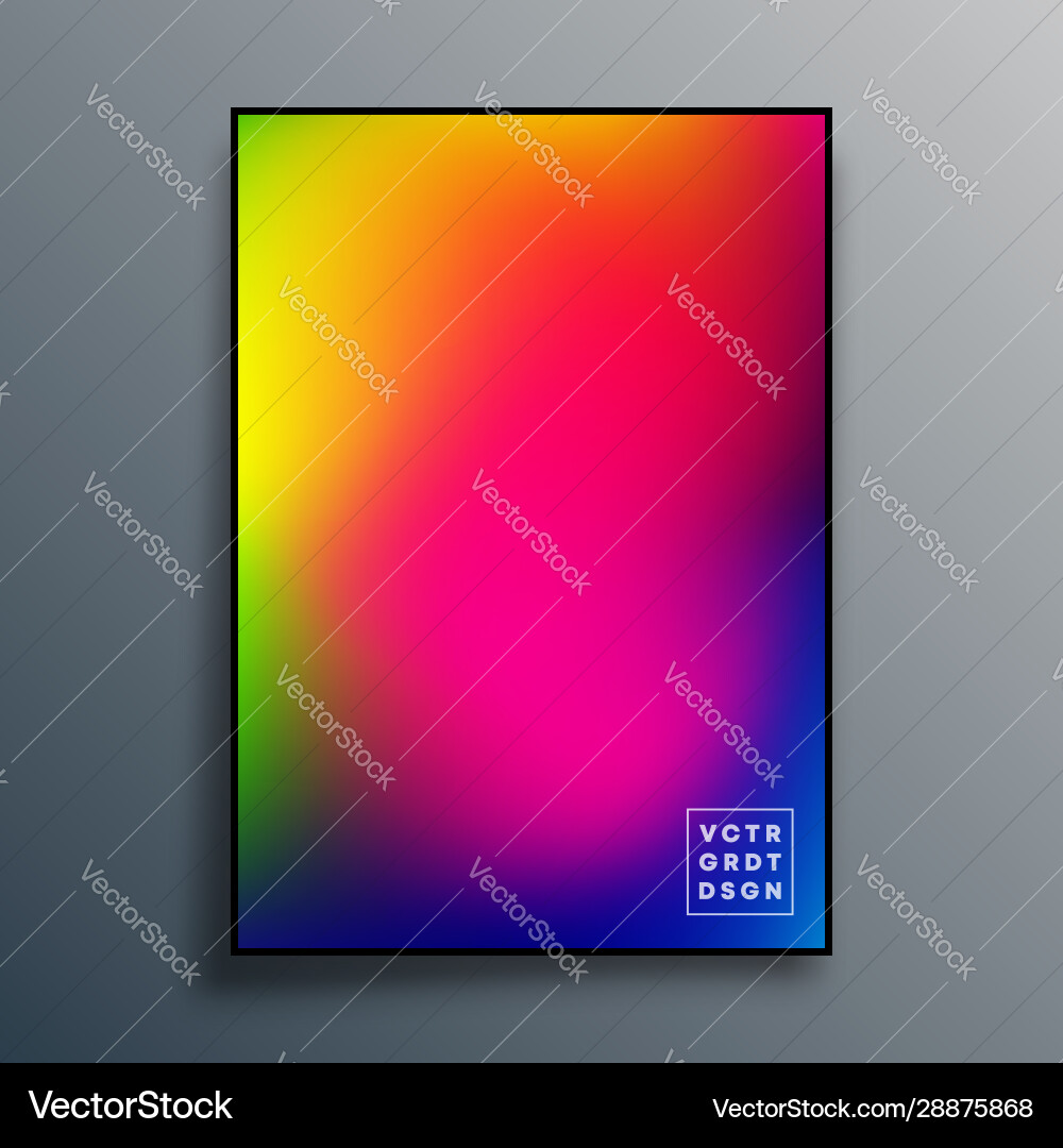 Poster with colorful gradient texture design Vector Image