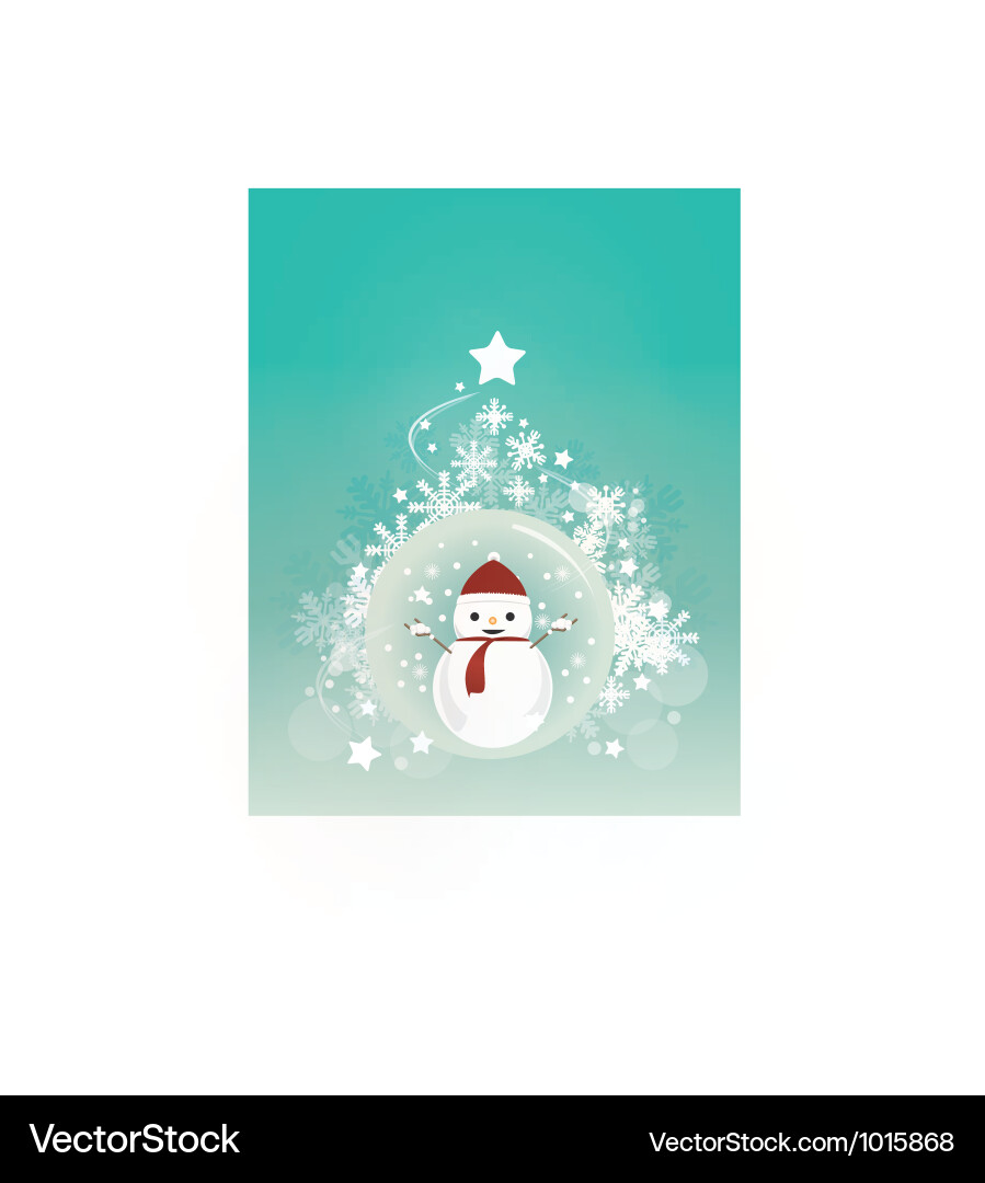 Schneemann Weihnachten Hintergrund Vektorbild