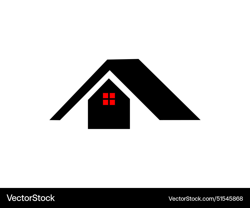 Simple house logo design Royalty Free Vector Image