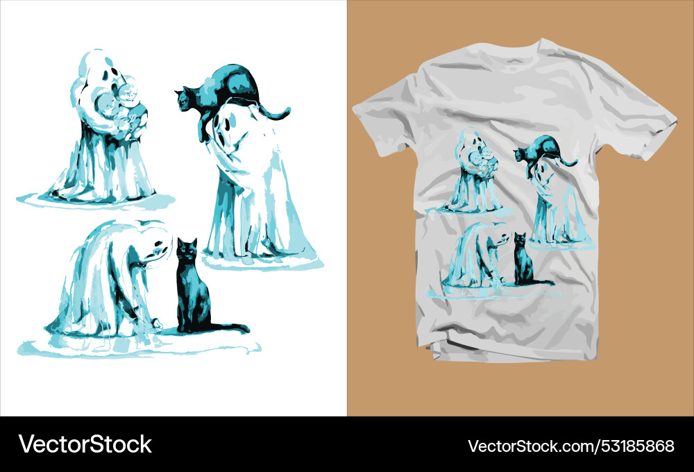 Split layout with the left side displaying a white Vector Image