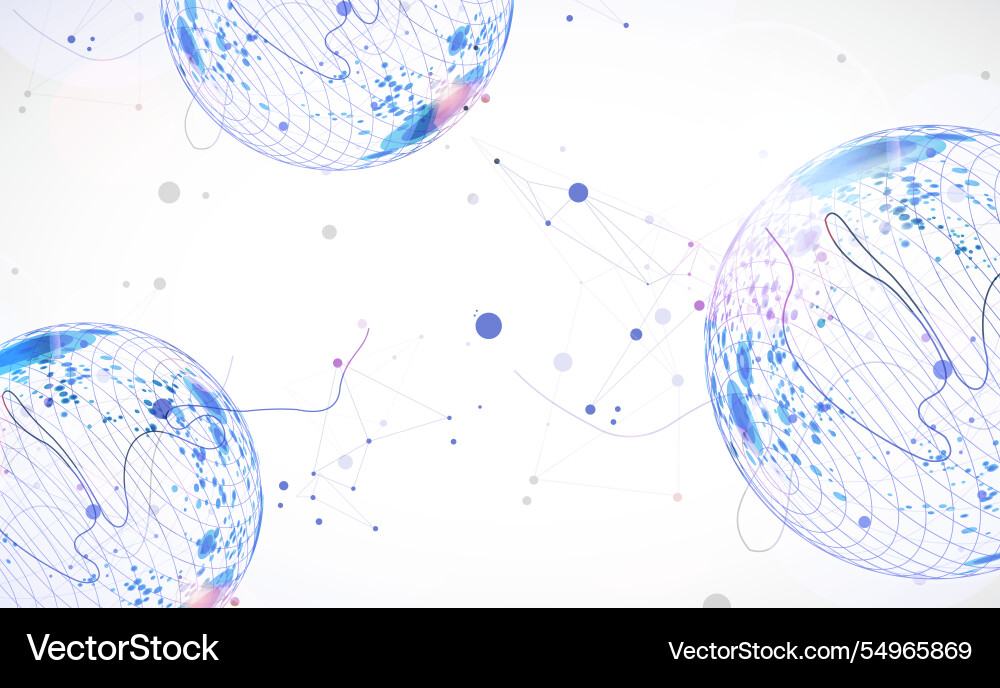 Abstract sphere background with plexus effect 3d Abstract sphere background with plexus effect 3d Vector Image