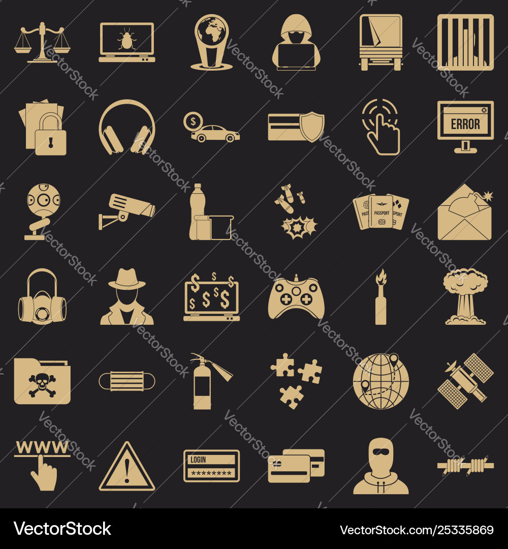 Bomb icons set simple style Bomb icons set simple style vector image