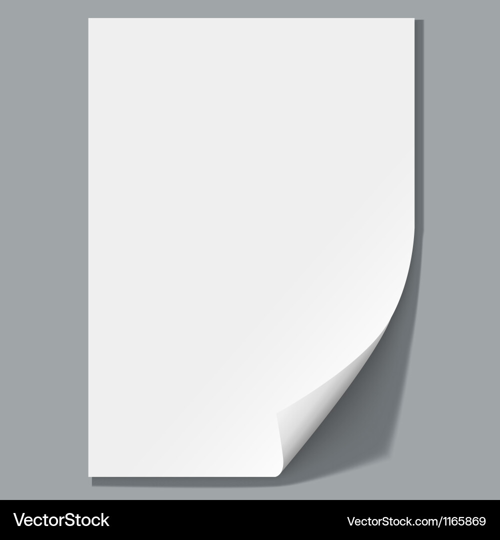 Empty paper sheet Royalty Free Vector Image - VectorStock