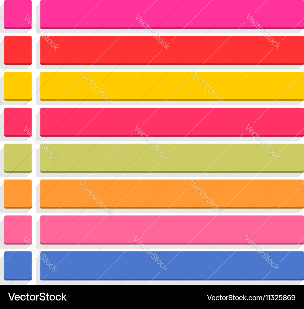 Flat blank icon empty internet color button Vector Image