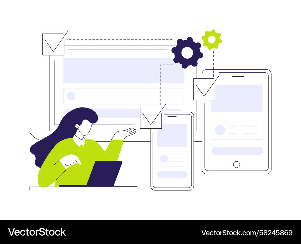 Responsive Web App Concept Vector Image