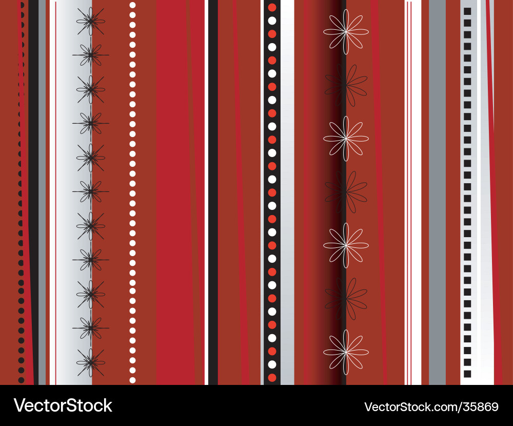 Retro Red Paper Patterns Vector Image
