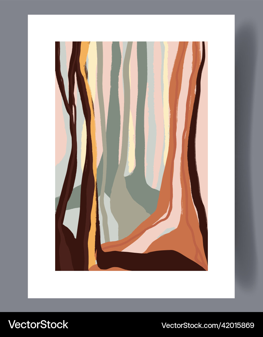 Scandinavian Abstract Print Set vector image