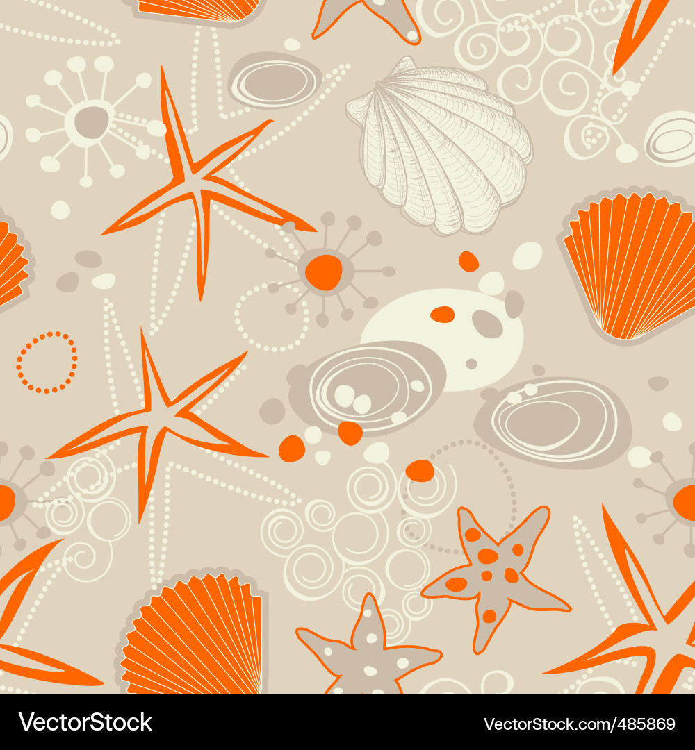 Seashell Pattern - Beach Style vector image