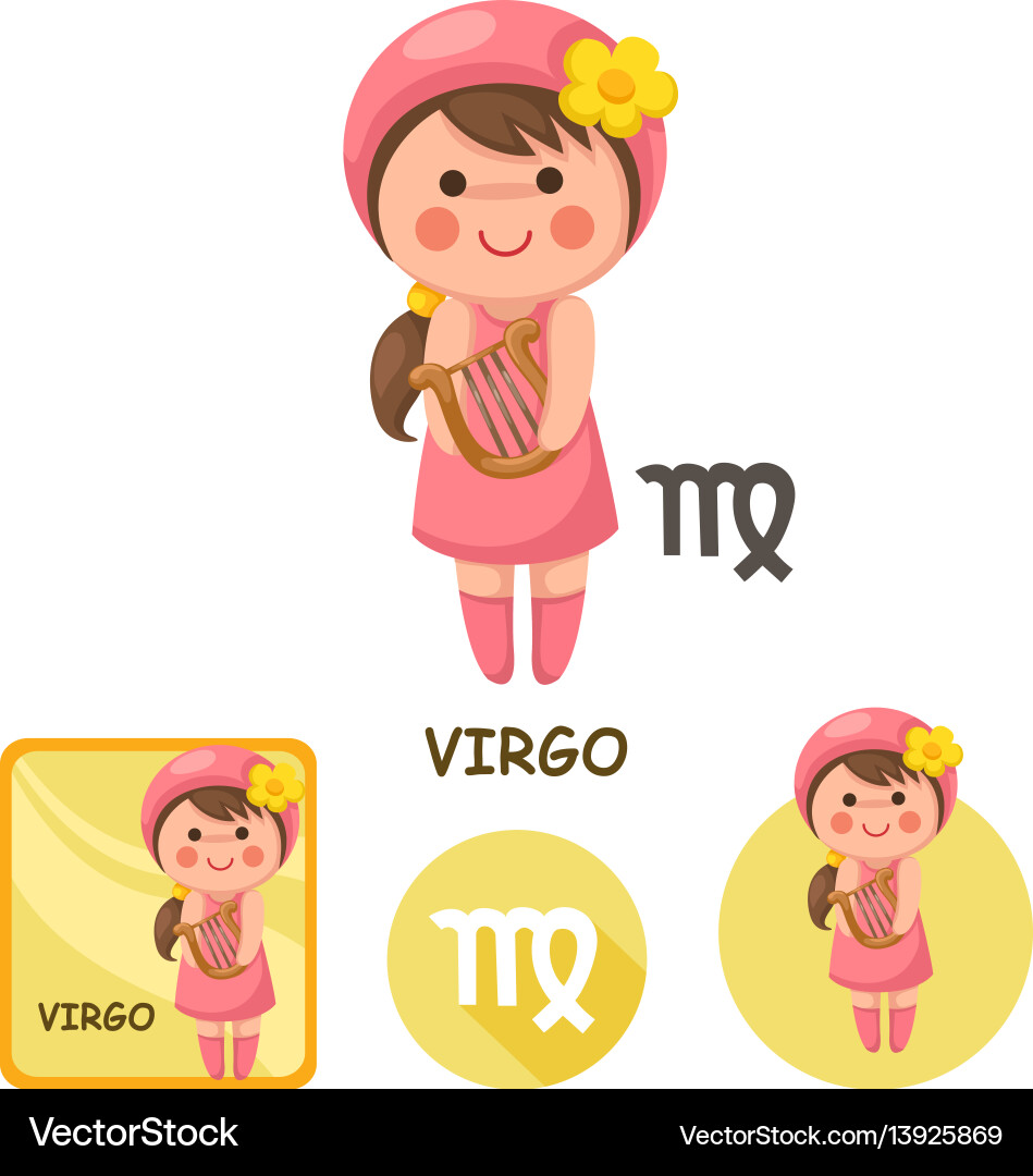 Virgo collection zodiac signs Virgo collection zodiac signs vector image