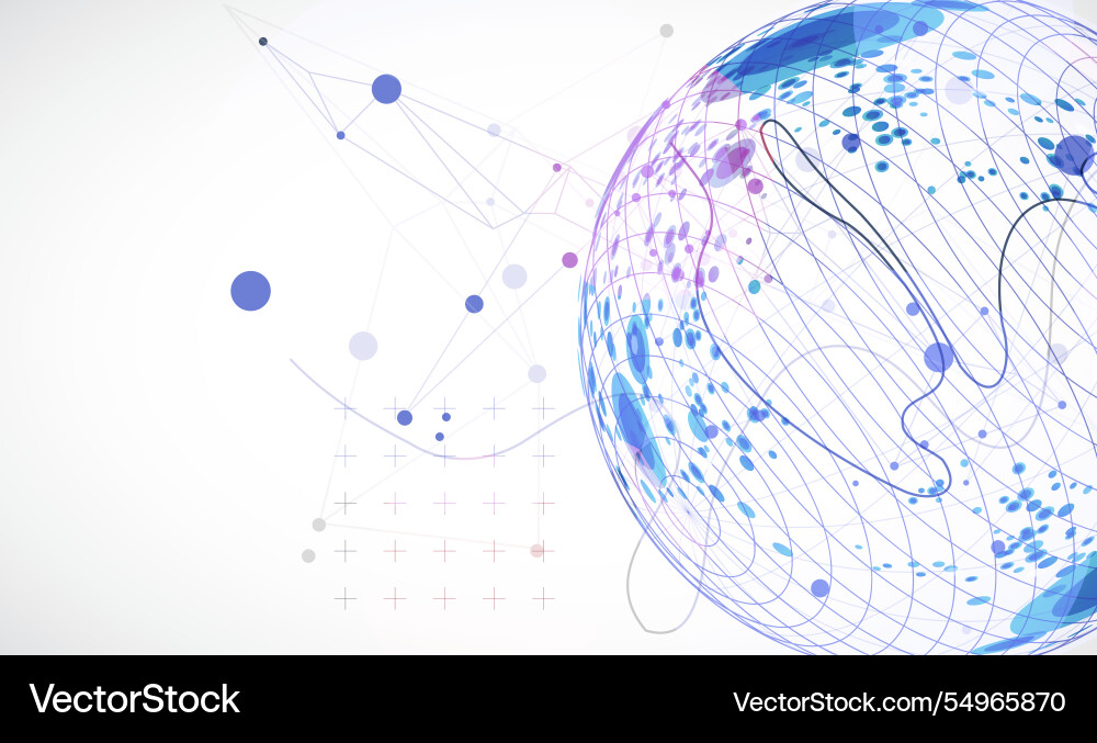 Abstract sphere background with plexus effect 3d Abstract sphere background with plexus effect 3d vector image