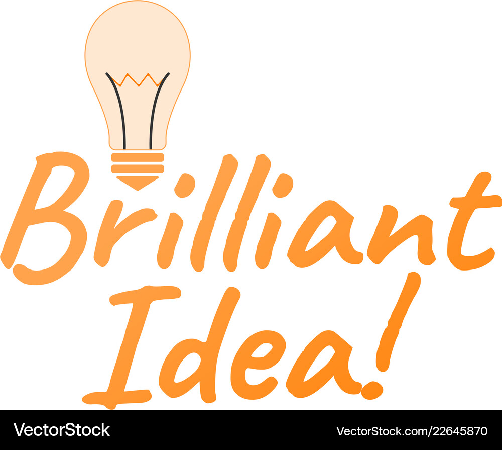 Brilliant idea logo and icon startup label – Royalty-Free Vector |  VectorStock, image size:1000x895