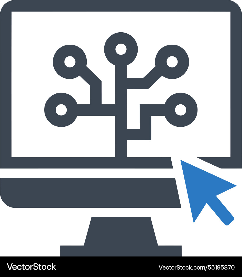 Data network computer icon Vector Image