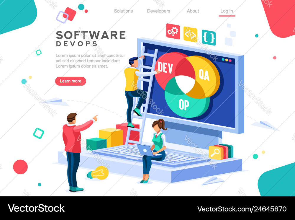 DevOps Software Concept vector image