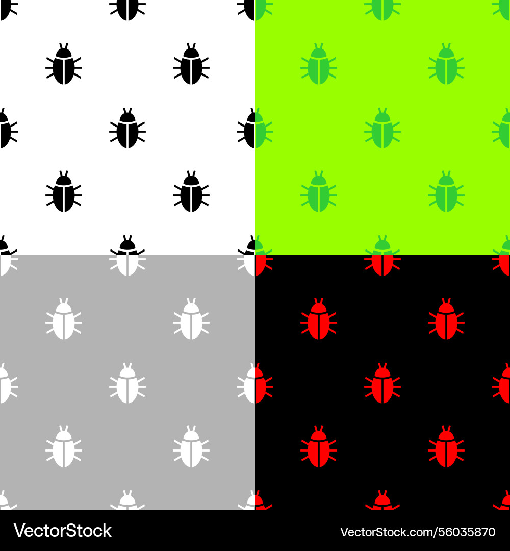 Einfache Sparse Bugs nahtlose Muster Hintergrund Einfache Sparse Bugs nahtlose Muster Hintergrund vektorbild