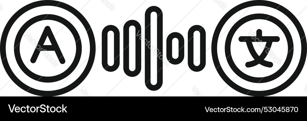 Language translator icon showing different Language translator icon showing different vector image