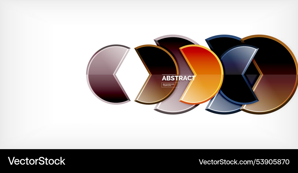 Trendy round shapes with triangular angle design Trendy round shapes with triangular angle design Vector Image