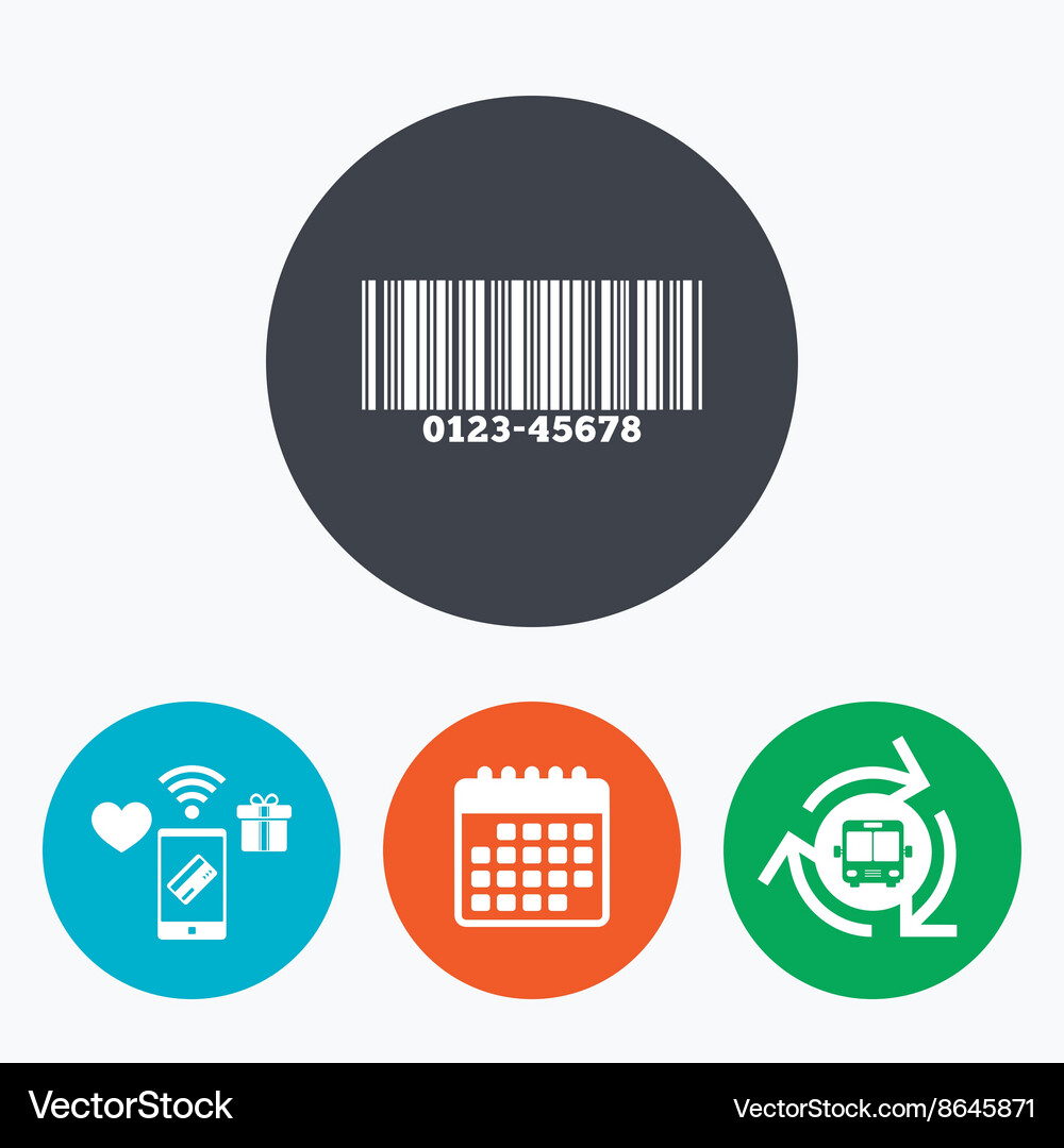Bar code sign icon scan symbol Vector Image