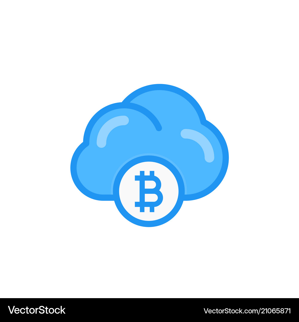 Bitcoin cloud mining icon – Royalty-Free Vector | VectorStock