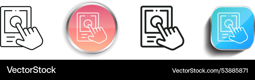 Emergency icon thin linear regular and button Emergency icon thin linear regular and button vector image