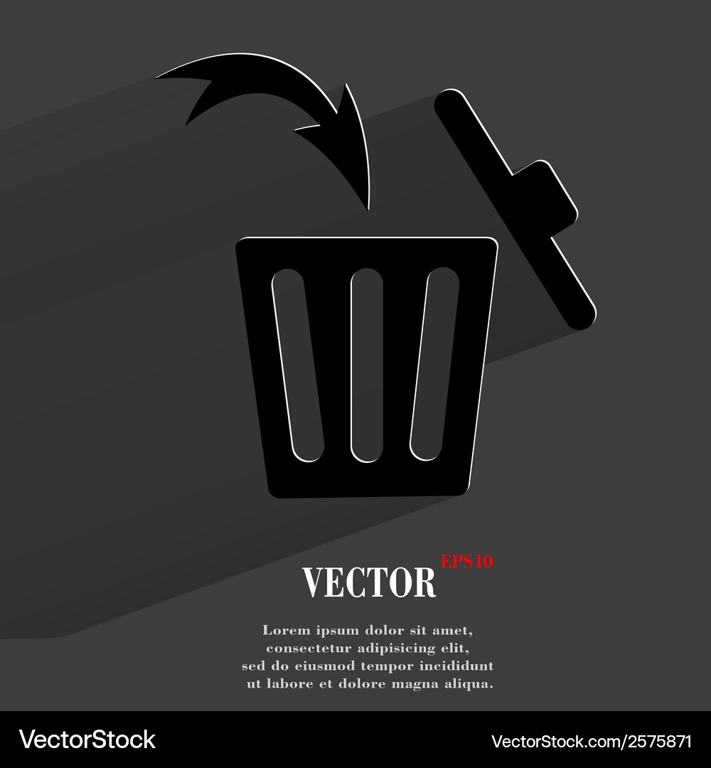 Modern Trash Bin with Shadow Vector Image