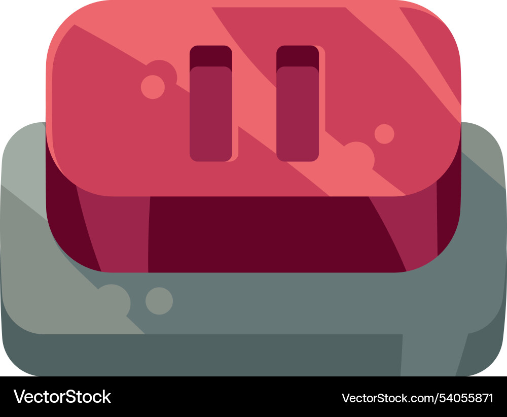 Pause button video games item vector image