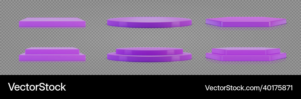 Podiums set on transparent background empty Podiums set on transparent background empty vector image