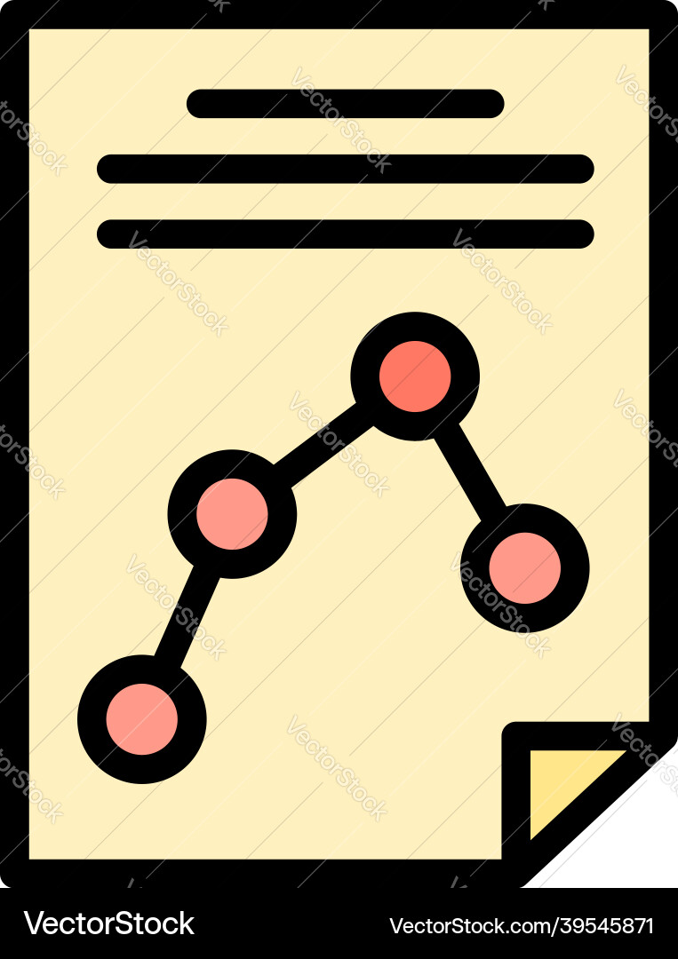 Point scheme report icon color outline Point scheme report icon color outline vector image