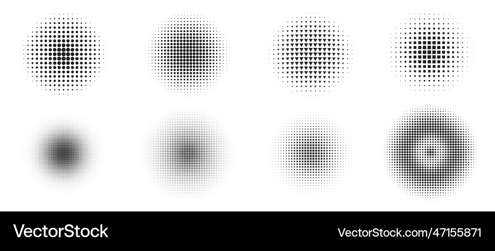 Pop art textures design set of abstract circle Pop art textures design set of abstract circle Vector Image