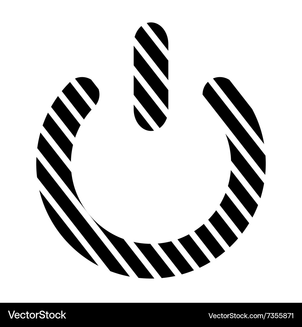Power symbol button Vector Image