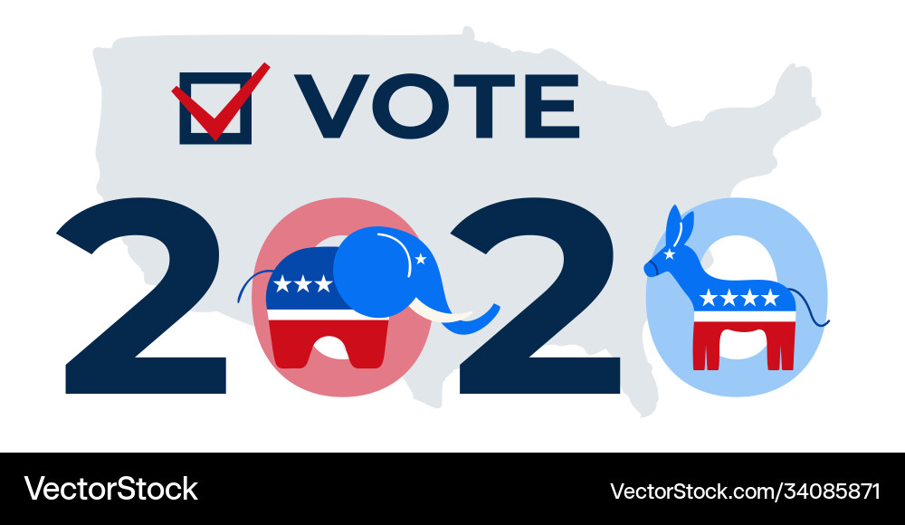 Presidential election in usa 2020 design template Presidential election in usa 2020 design template vector image
