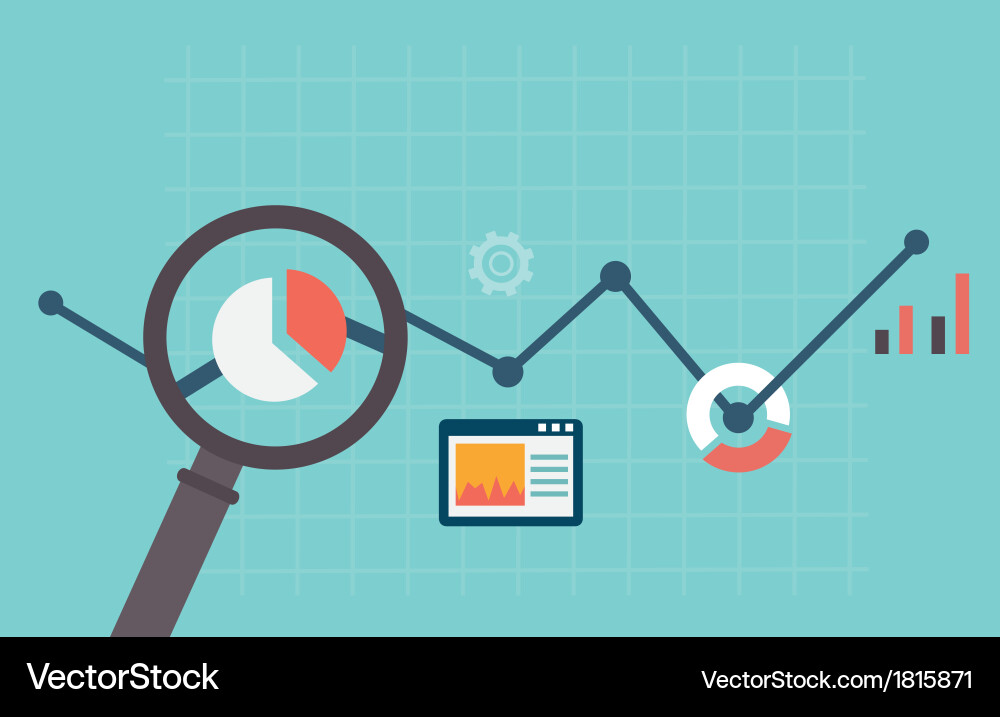 Web Analytics & Data Insights vector image