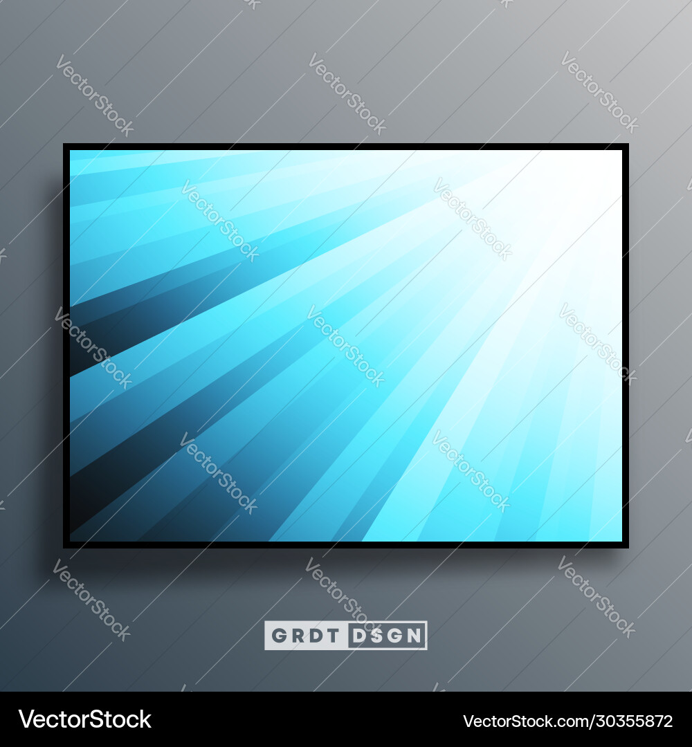 Background template with blue gradient rays Background template with blue gradient rays vector image