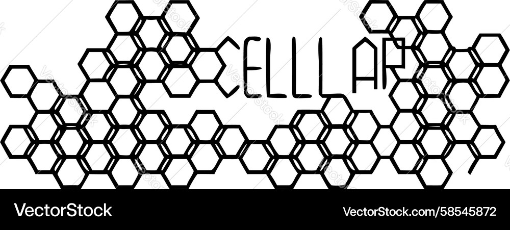 Cellular Hexagonal Pattern Vector Image