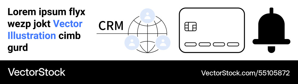 Integration of crm systems payment methods Integration of crm systems payment methods vector image