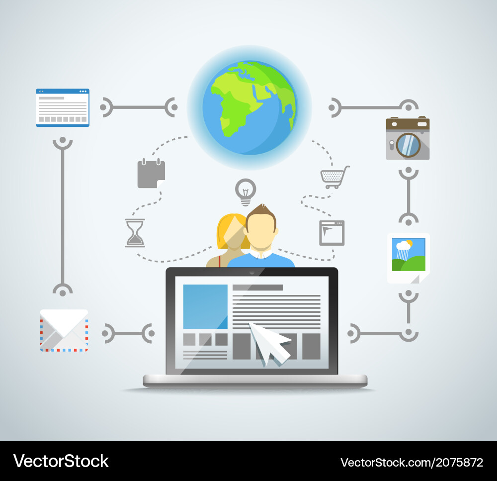 Modern Network Connection vector image