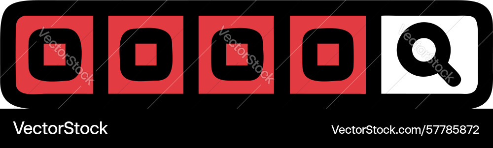 Multi-field search focused query input design vector image