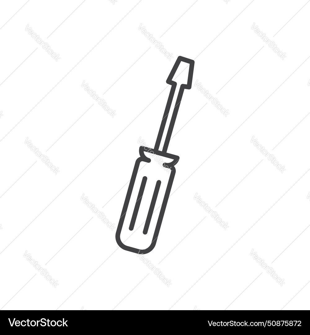 Screwdriver icon set screw tool automotive symbol Vector Image