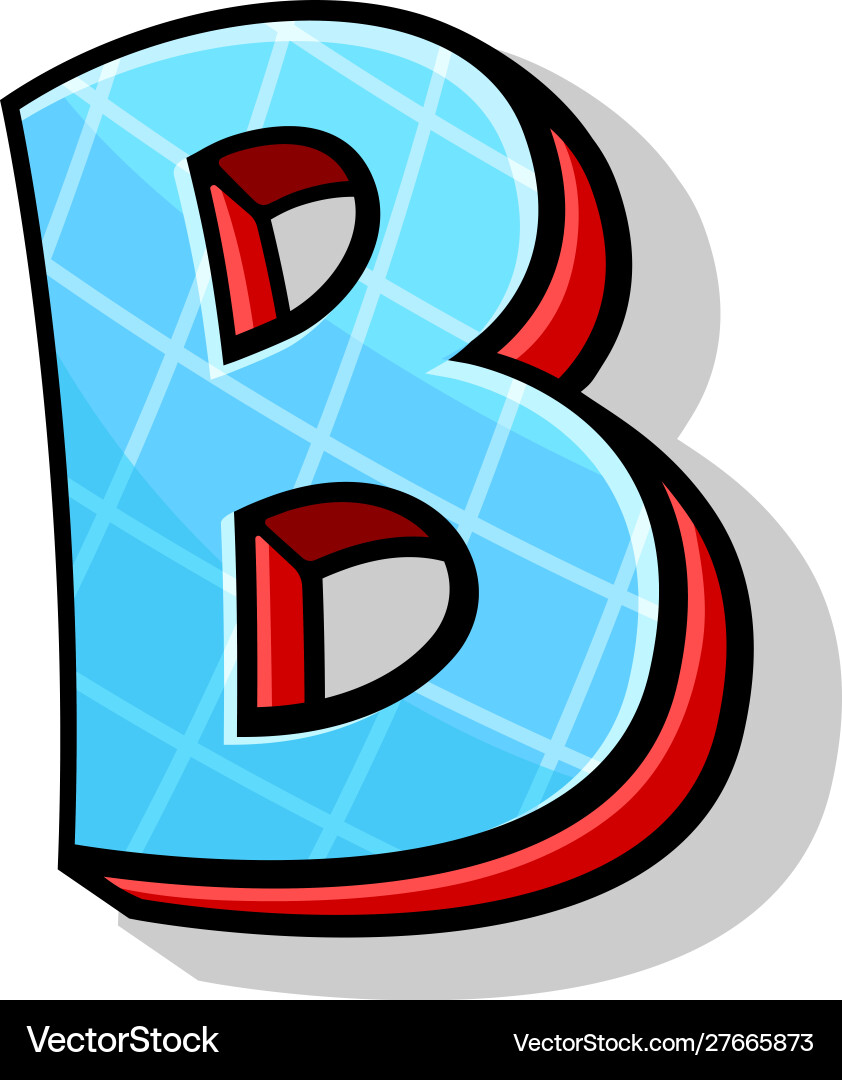 Bright capital letter b from abc colorful english Bright capital letter b from abc colorful english vector image