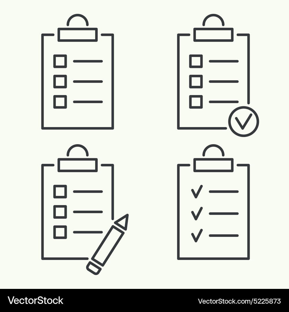 Checklist & Task Icons vector image