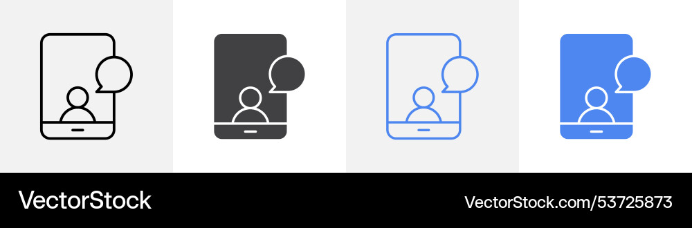 Mobile communication icon set use for web Vector Image