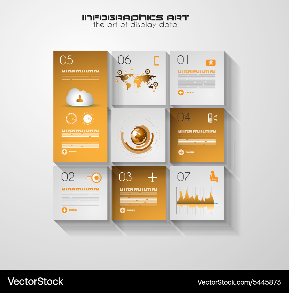 Modern ui flat style infographic layout for data Vector Image