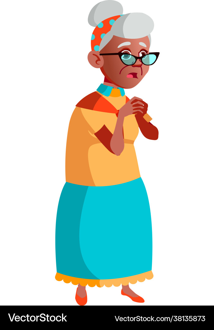 Old latin woman shock from grandson on dangerous Old latin woman shock from grandson on dangerous vector image