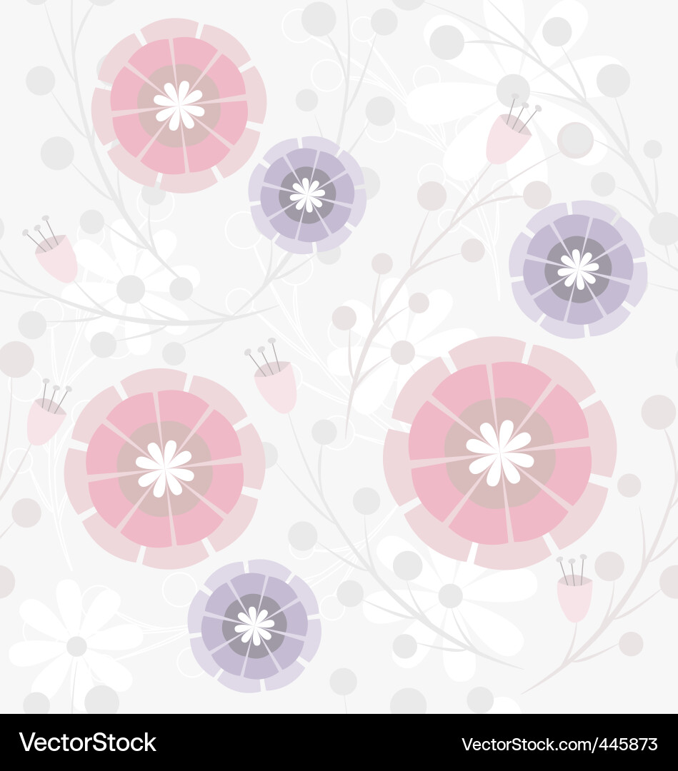 Pastel Spring Floral Pattern Vector Image