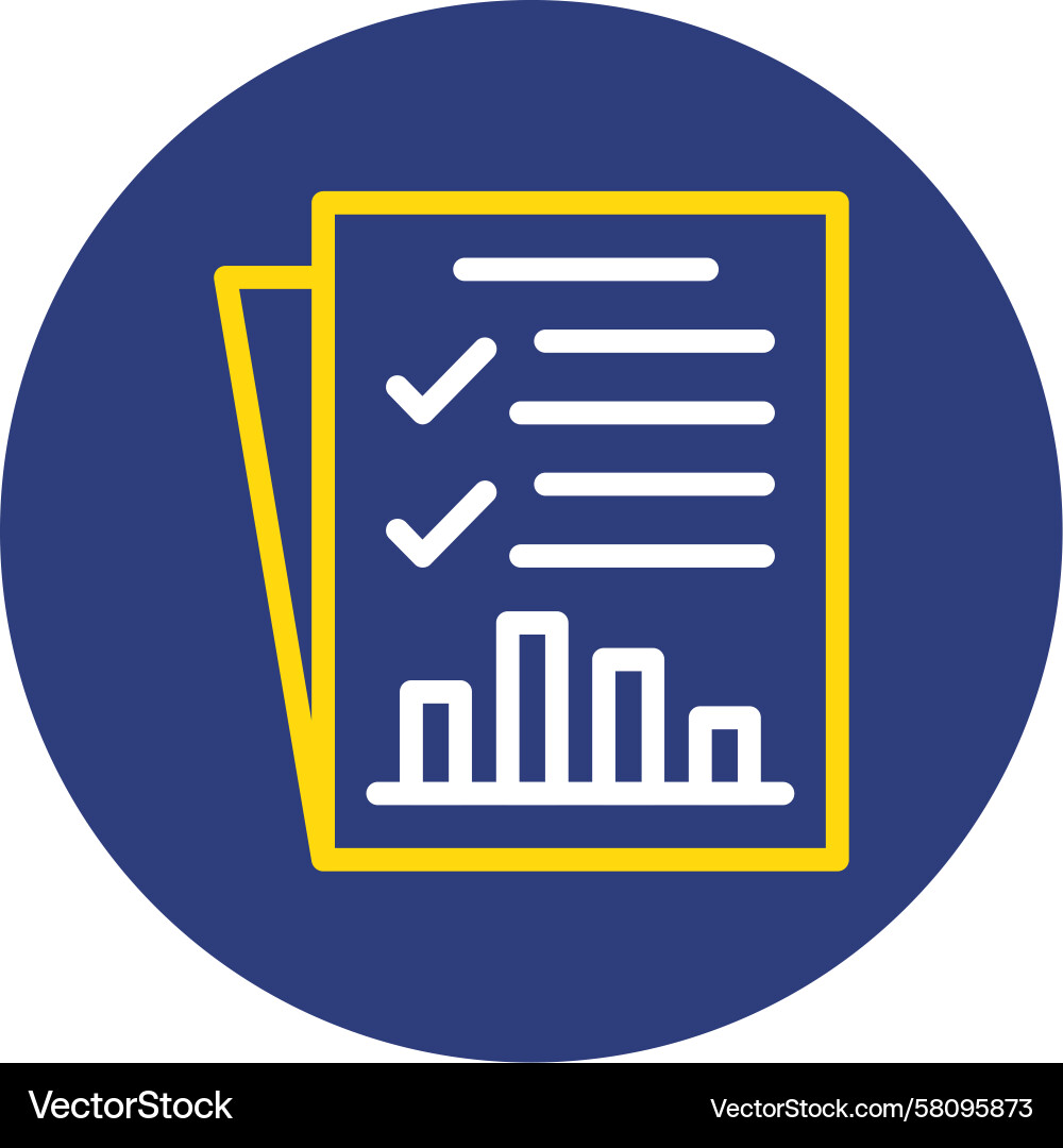 Status Report Dual Line Circle Vector Image
